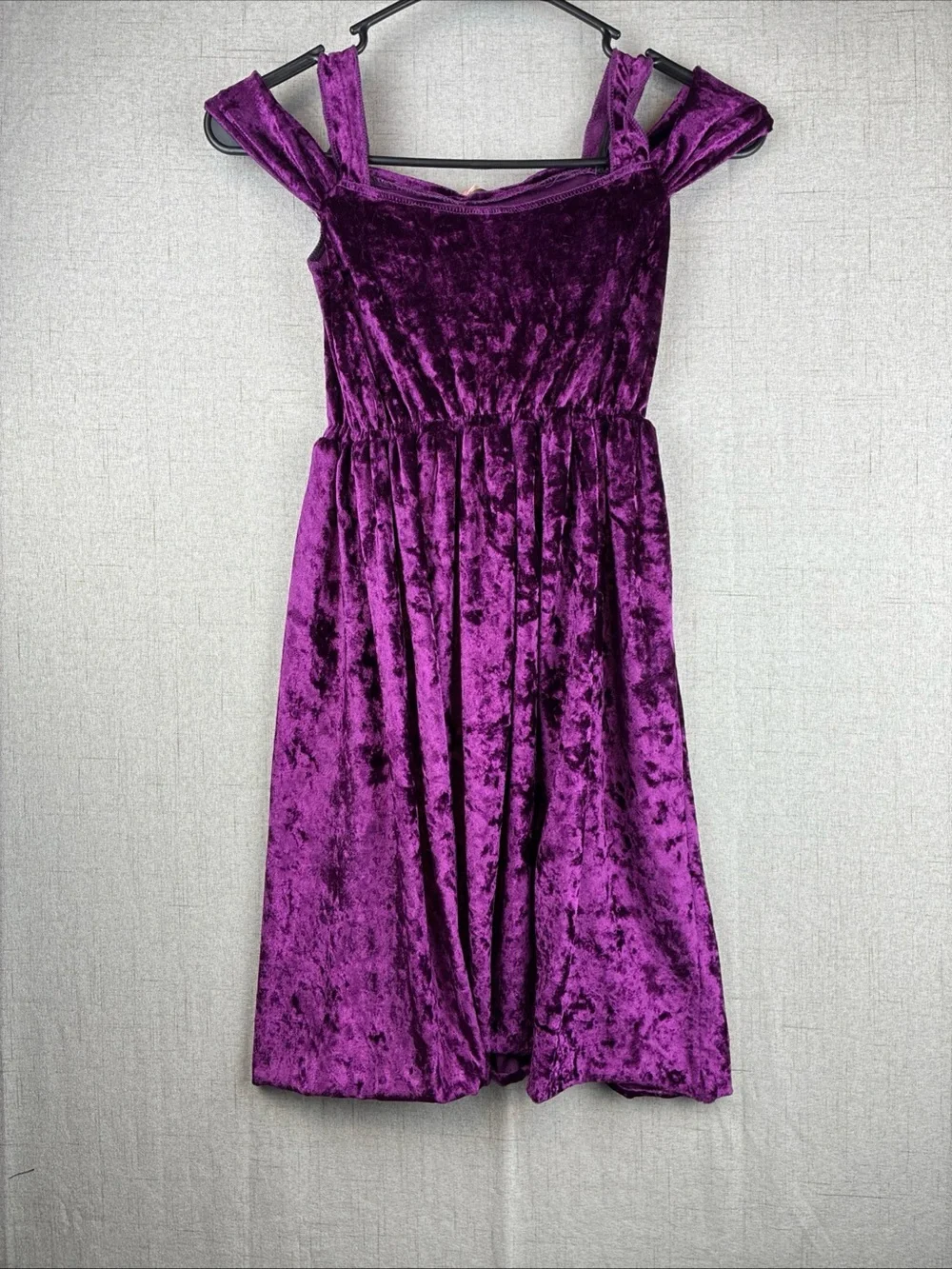 Teetot Purple Crushed Velvet Girls Halloween Costume Fairy Wings Tiara Pink Rose